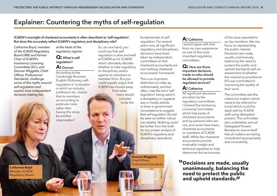 ICAEW：2024年的监管与行为规范年度报告（英文版）_第8页