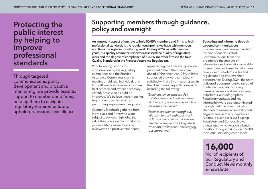 ICAEW：2024年的监管与行为规范年度报告（英文版）_第10页