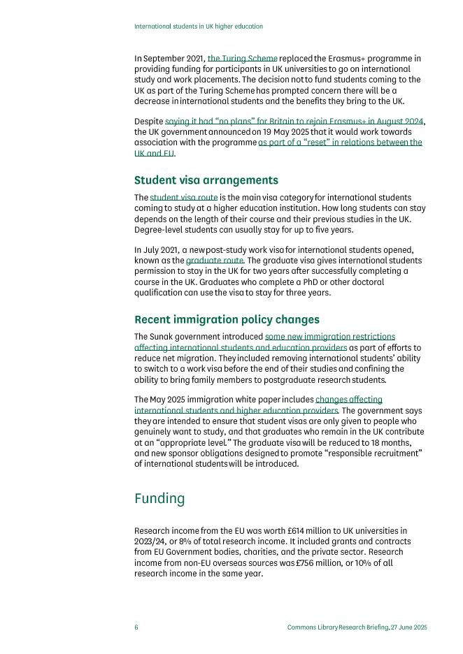 英国下议院图书馆：2025年英国高等教育中的国际学生研究报告（英文版）_第6页