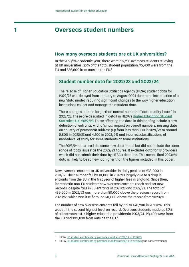 英国下议院图书馆：2025年英国高等教育中的国际学生研究报告（英文版）_第8页