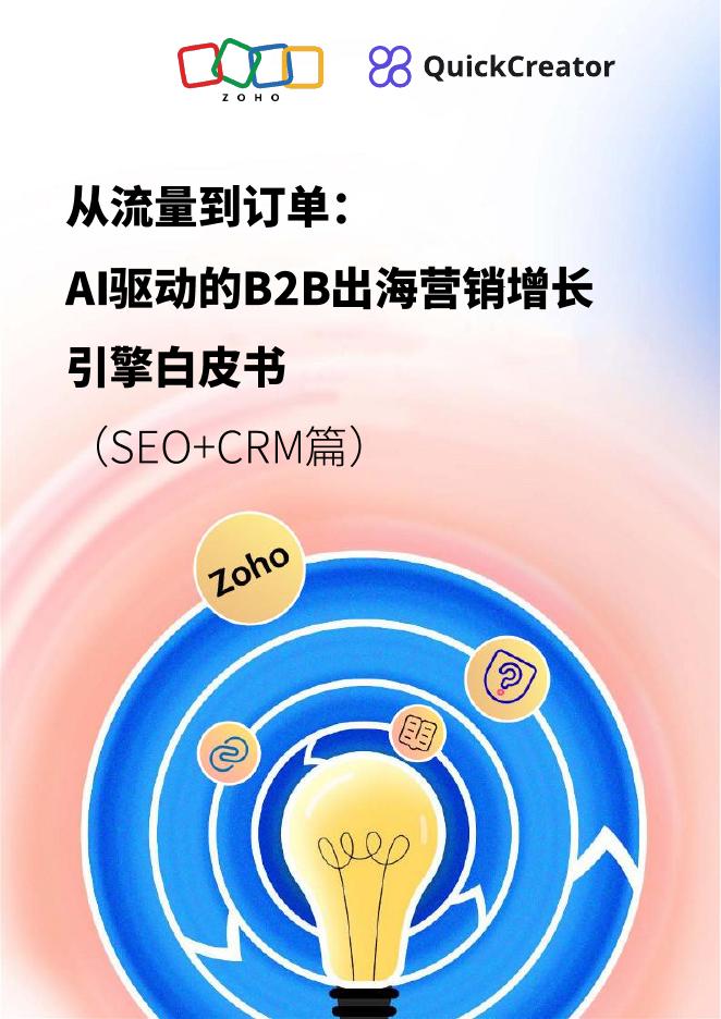 ZOHO：2025年从流量到订单：AI驱动的B2B出海营销增长引擎白皮书海报