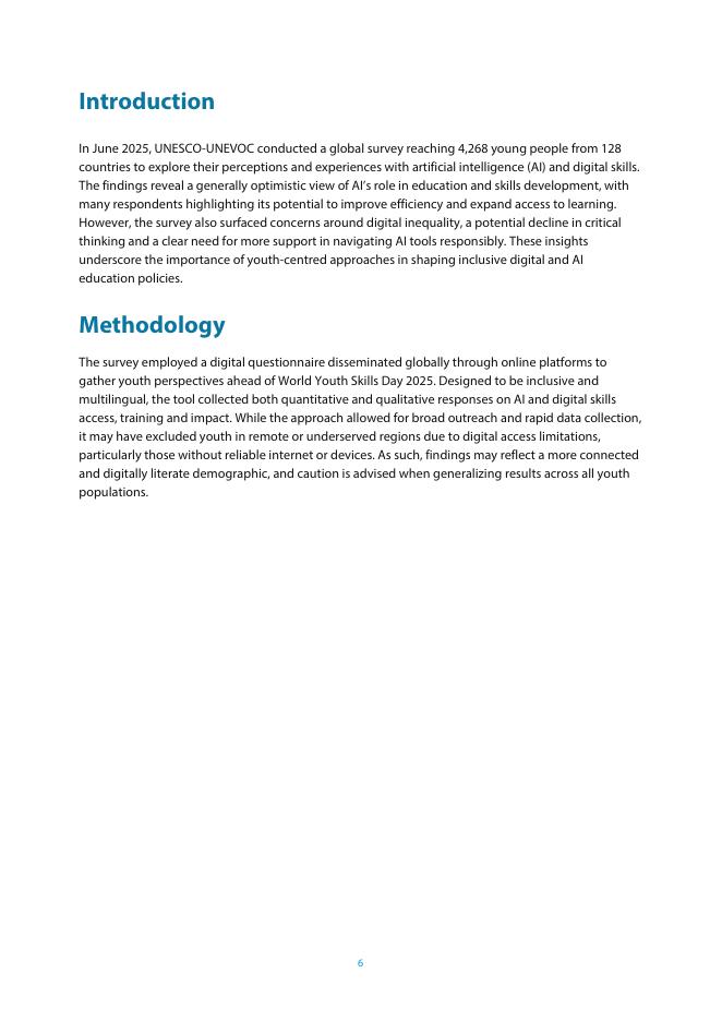 联合国教科文组织：2025年世界青年技能日：青年人工智能与数字技能调研报告（英文版）_第6页