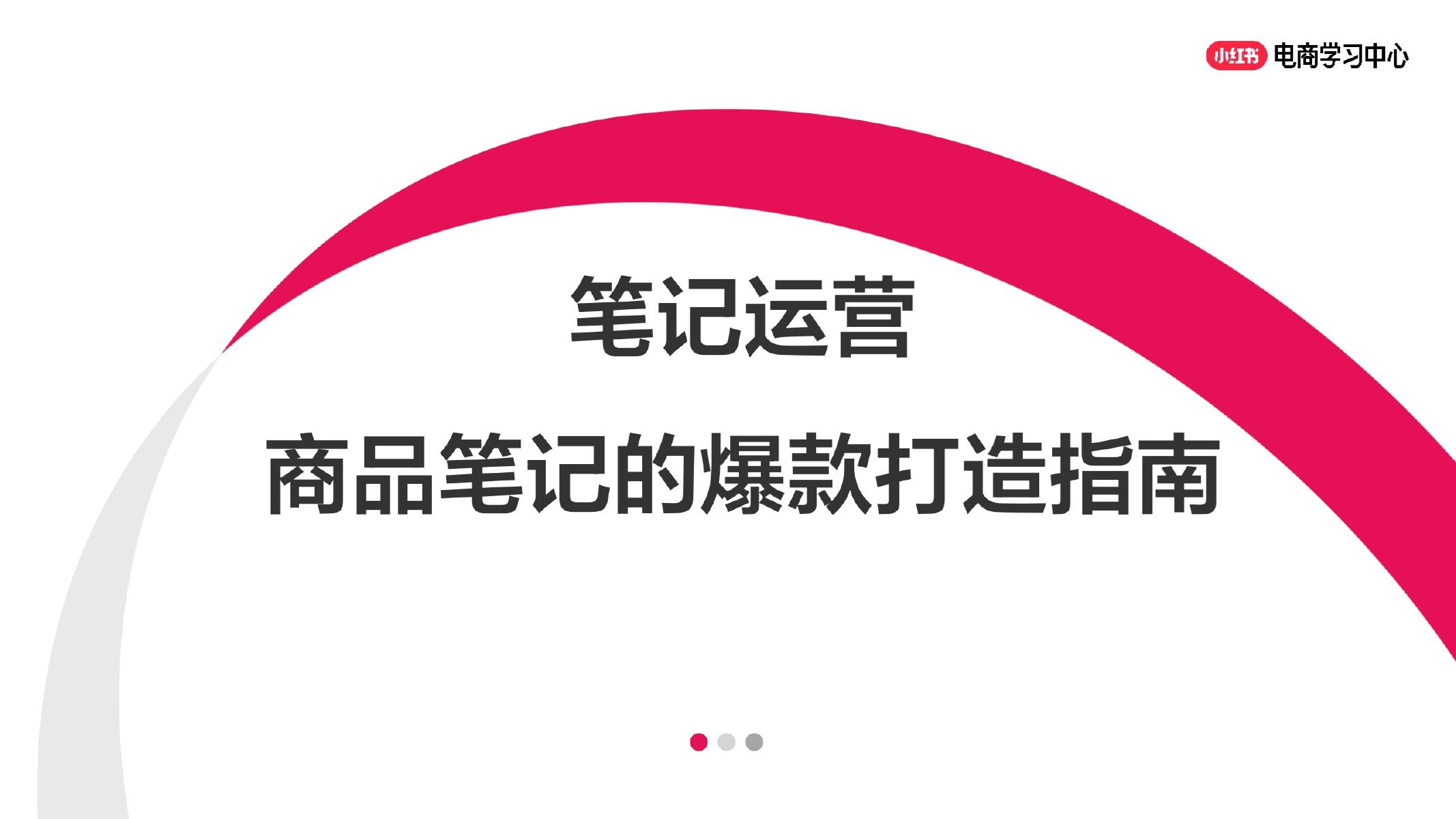 小红书：笔记运营-商品笔记的爆款打造指南海报