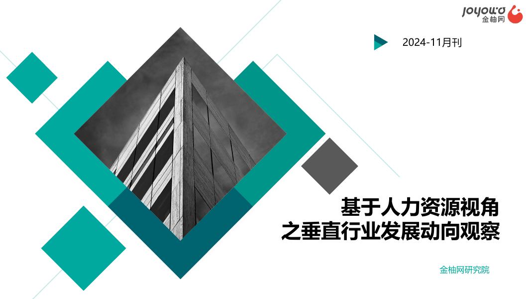 今元集团研究院：基于人力资源视角之垂直行业发展动向观察报告（2024年11月刊）海报