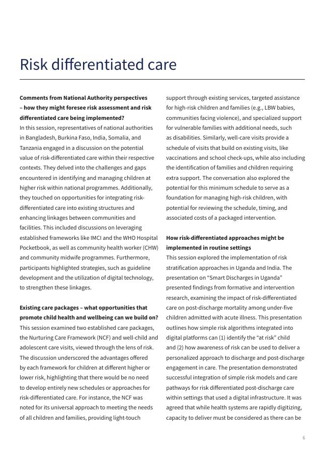 WHO世界卫生组织：2025年新生儿和儿童健康项目及研究的风险分层分析会议报告（英文版）_第9页