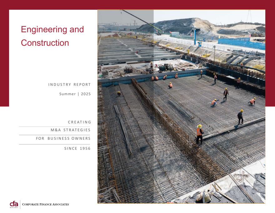 CFA：2025年夏季全球工程与建筑行业并购策略与市场趋势报告（英文版）海报