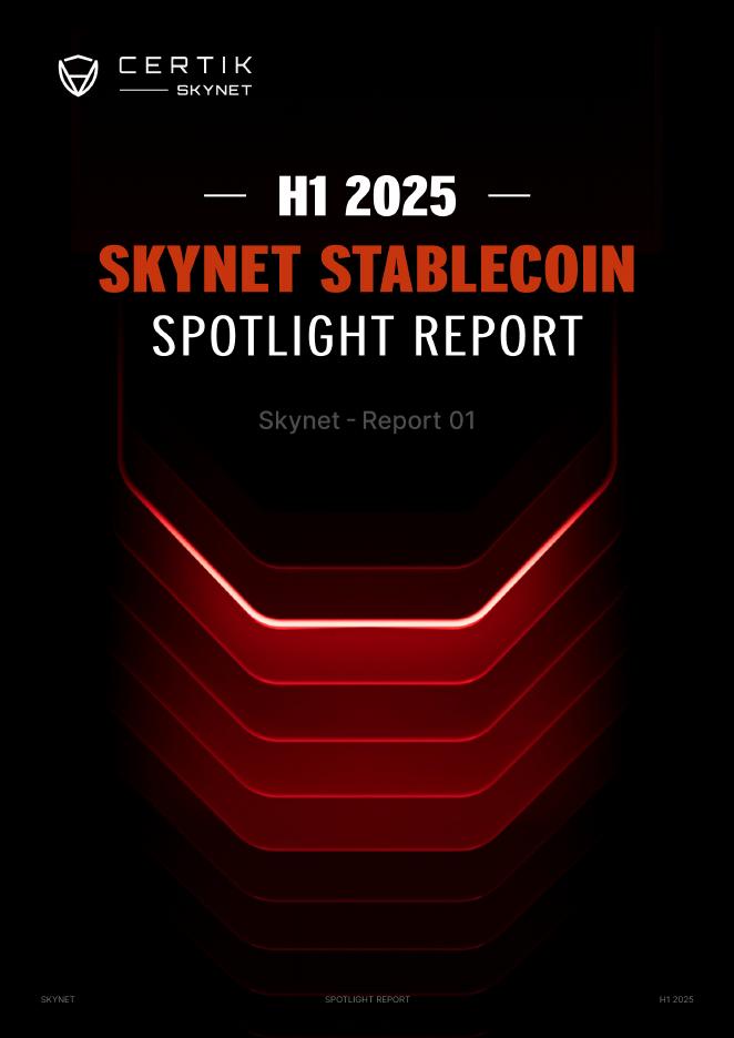 CertiK：2025年上半年Skynet稳定币全景报告（英文版）海报