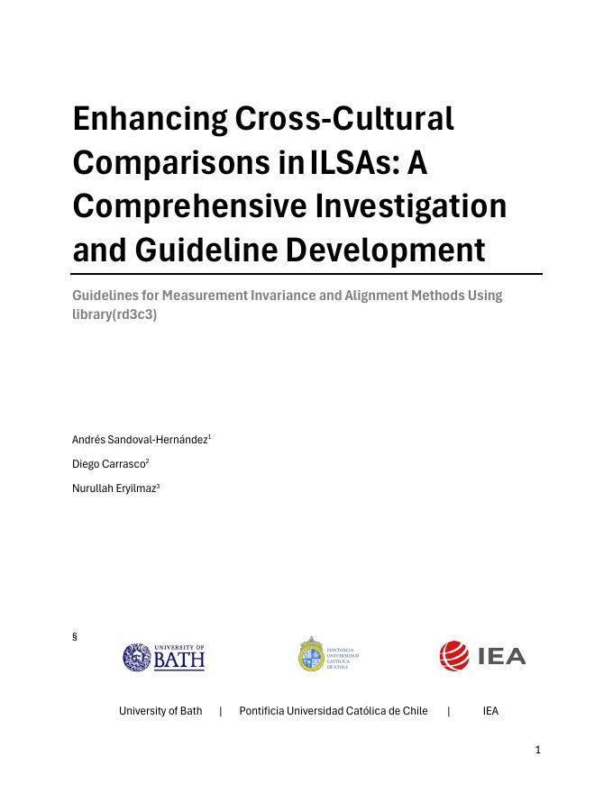 国际教育成就评价协会（IEA）：2025年增强ILSAS中的跨文化比较：全面调查与指南制定报告（英文版）