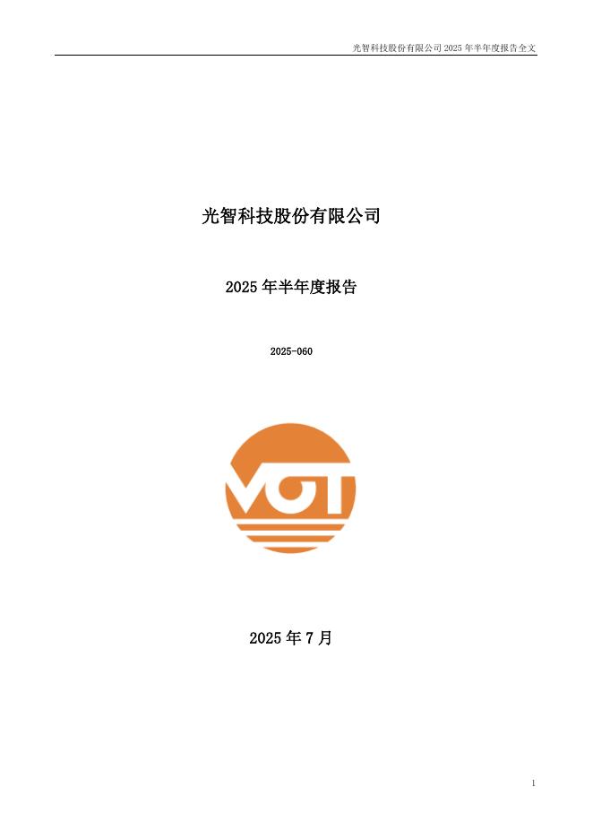 300489-光智科技：2025年半年度报告