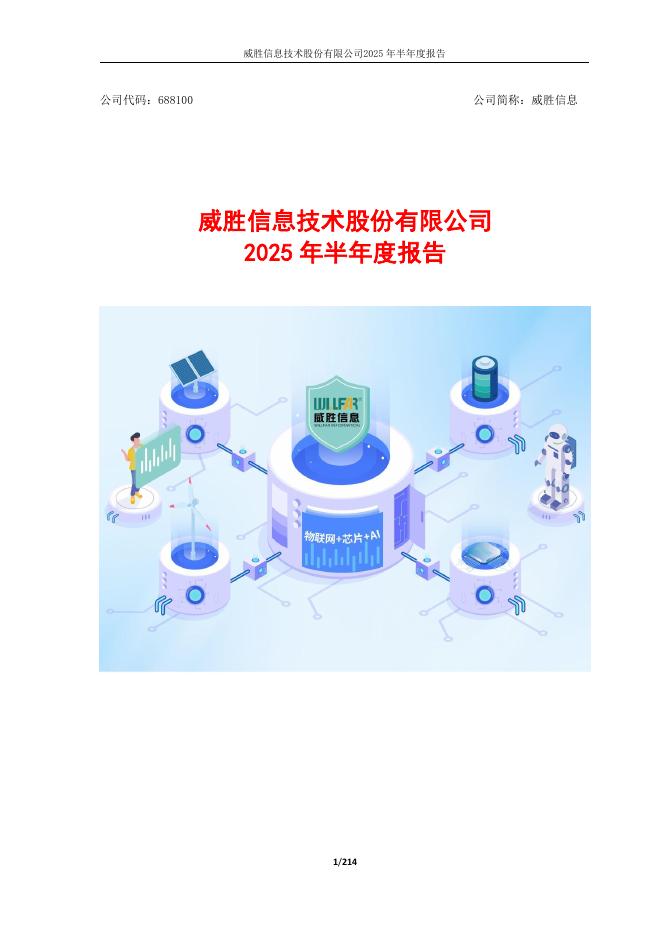 688100-威胜信息：2025年半年度报告