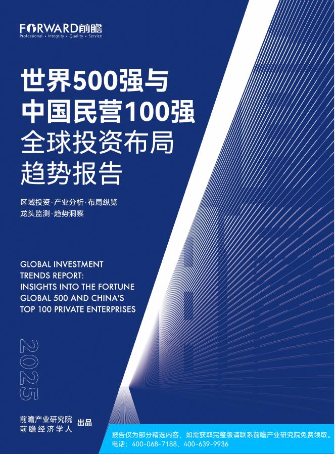 前瞻研究院：2025年世界500强与中国民营100强全球投资布局趋势报告（简版）海报