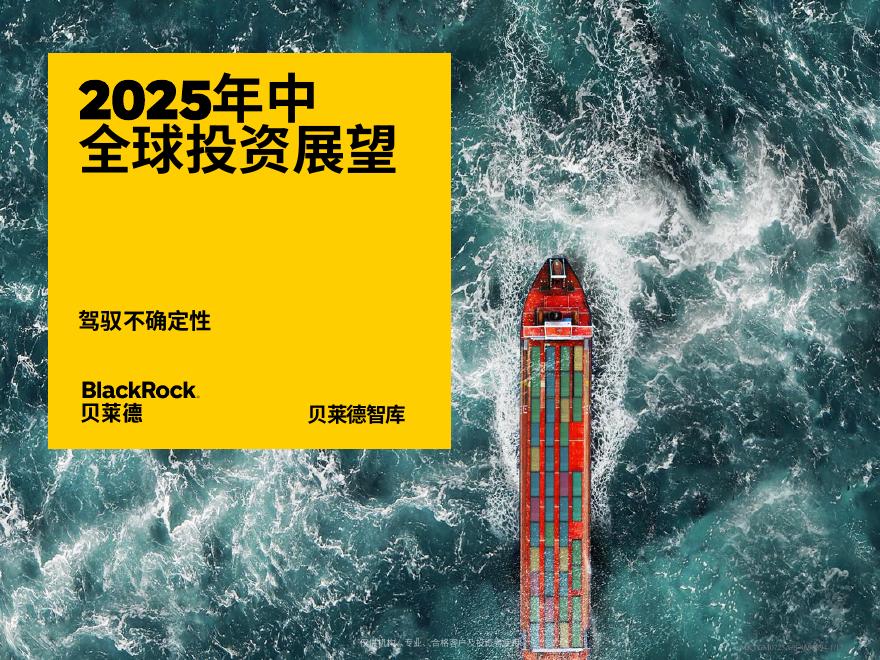 贝莱德BlackRock：2025年中全球投资展望报告-驾驭不确定性海报