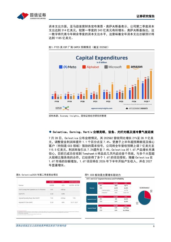 国信证券：通信行业周报2025年第31周：北美科技公司业绩持续验证AI高景气度，国务院通过“人工智能+”行动_第6页
