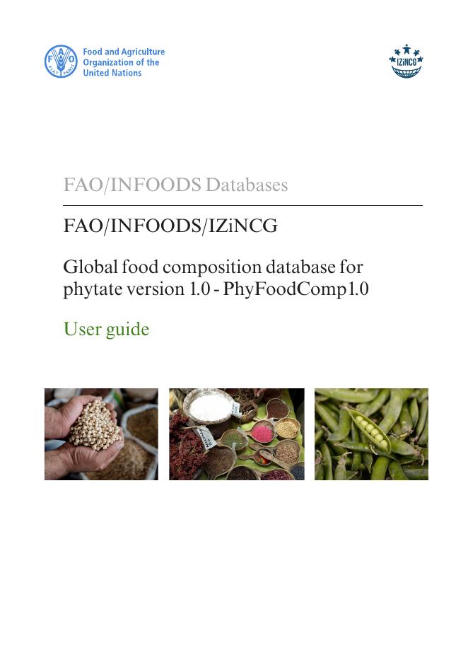 FAO联合国粮农组织：2018年膳食纤维全球食物成分数据库1.0版本（英文版）