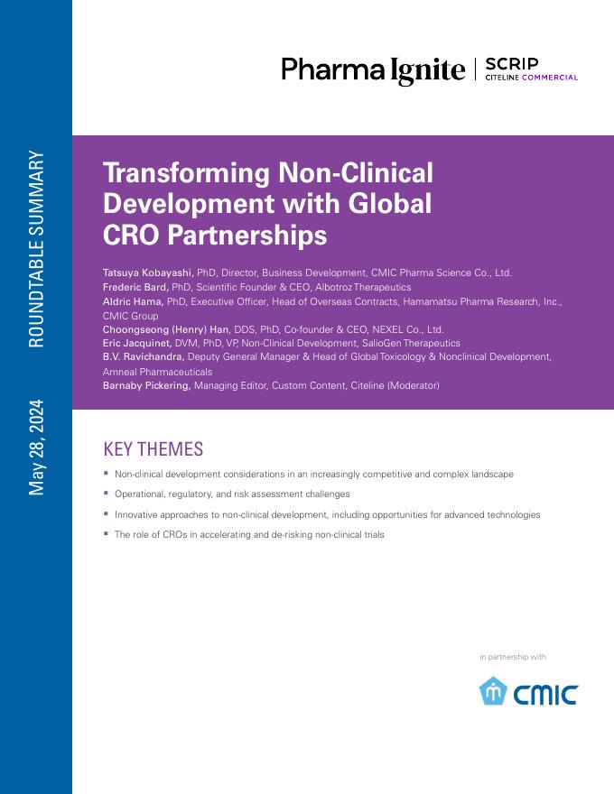 CMIC：2024年通过全球CRO合作关系转变非临床开发报告（英文版）海报