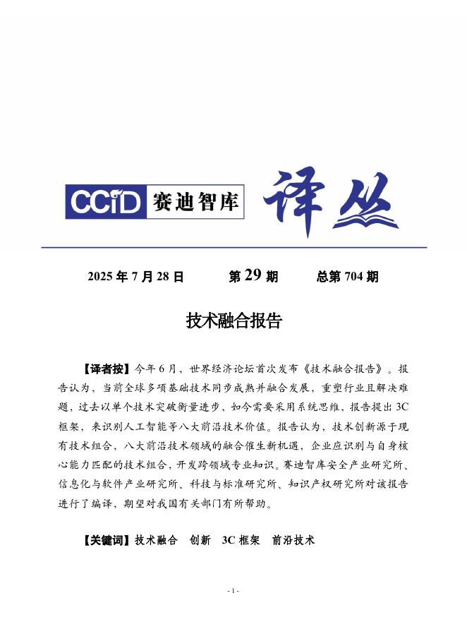 赛迪译丛：2025年第29期（总第704期）：技术融合报告海报