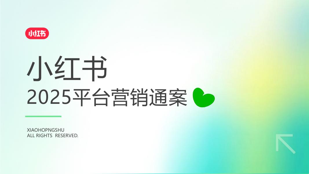 小红书2025平台营销通案海报