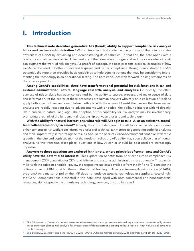 国际货币基金组织：2025年用于合规风险分析的生成性人工智能：在税务和海关管理中的应用报告（英文版）_第8页