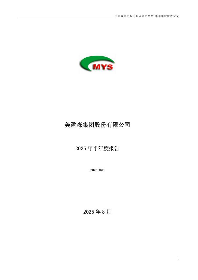 002303-美盈森：2025年半年度报告