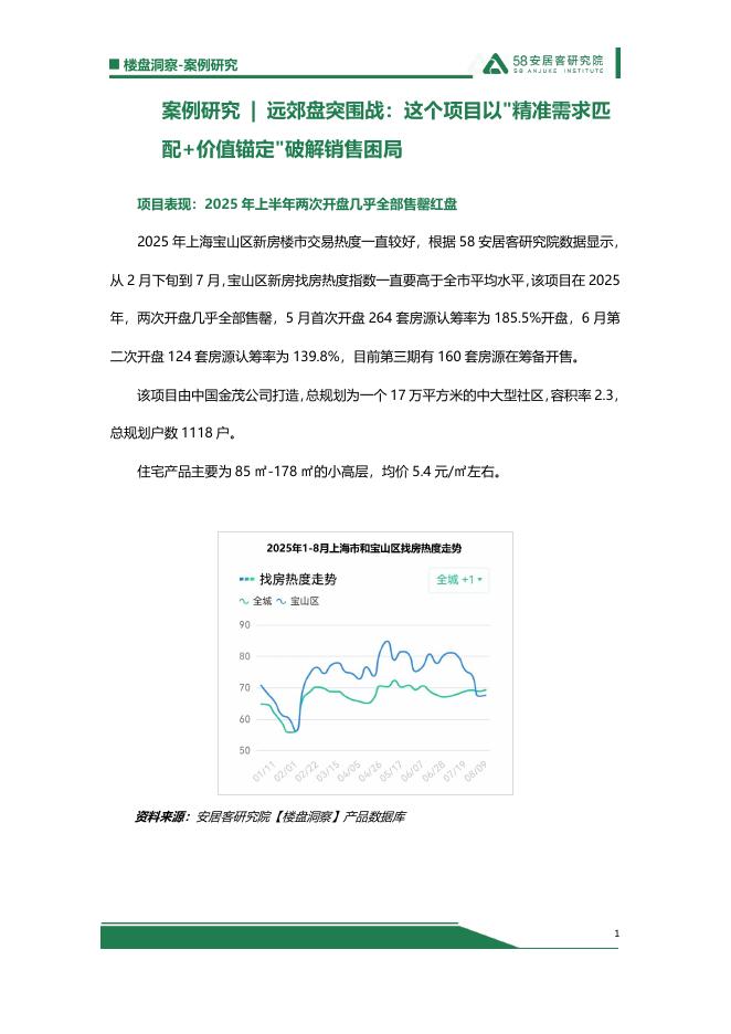 58安居客研究院：2025年案例研究-远郊盘突围战：这个项目以精准需求匹配和价值锚定破解销售困局海报