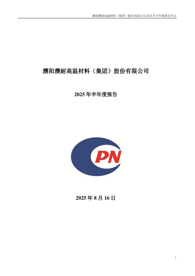 002225-濮耐股份：2025年半年度报告