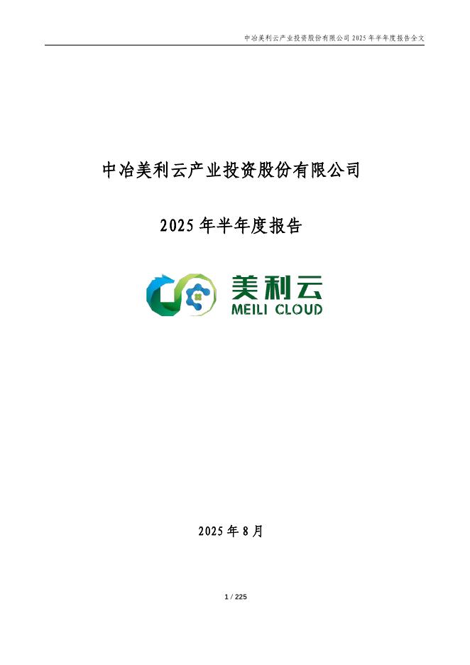 000815-美利云：2025年半年度报告