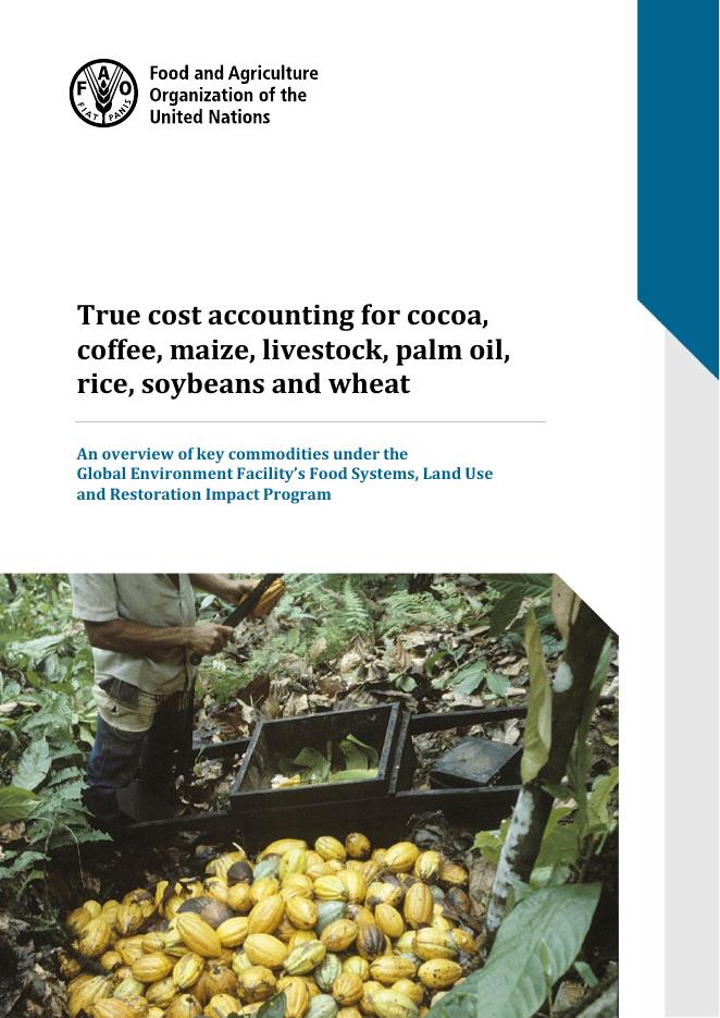 FAO联合国粮农组织：2025年可可、咖啡、玉米、牲畜、棕榈油、大米、大豆和小麦的真实成本会计报告（英文版）海报