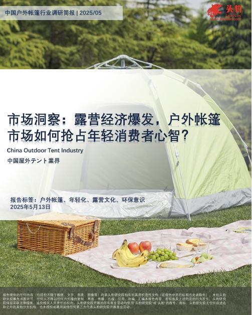 头豹研究院：市场洞察：露营经济爆发，户外帐篷市场如何抢占年轻消费者心智？海报