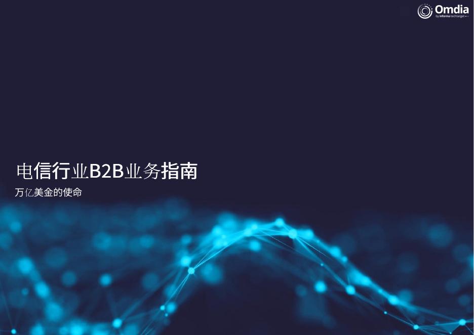 Omdia：2025年电信行业B2B业务指南：万亿美金的使命海报