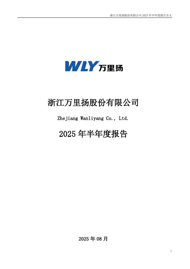 002434-万里扬：2025年半年度报告