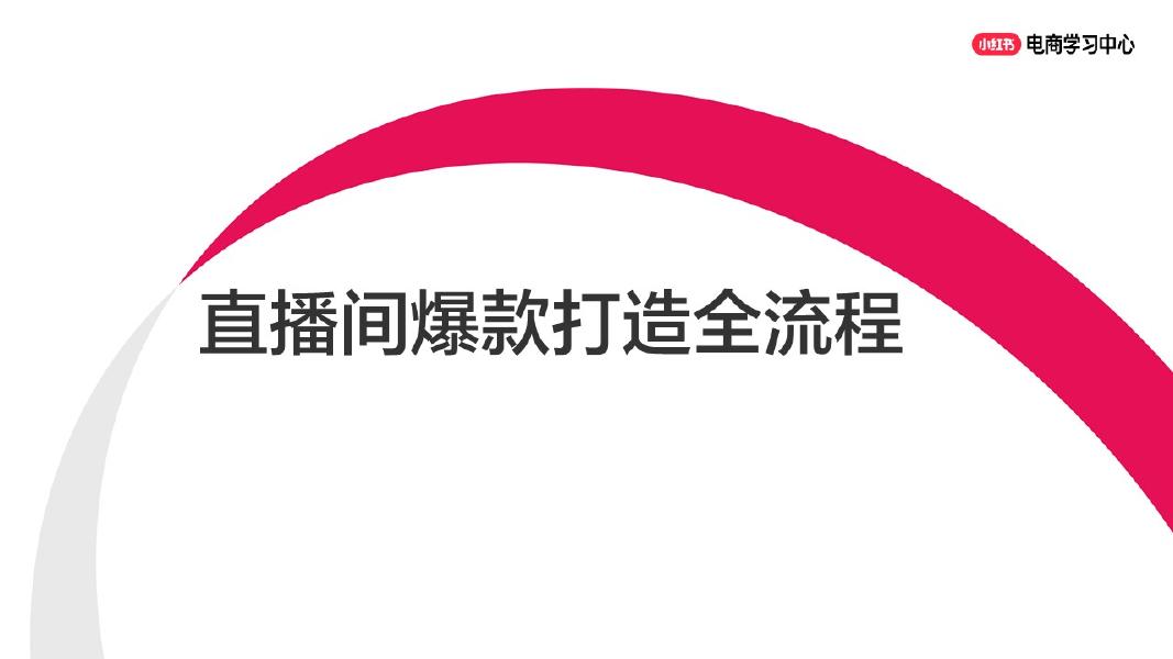 小红书：直播间爆款打造全流程海报