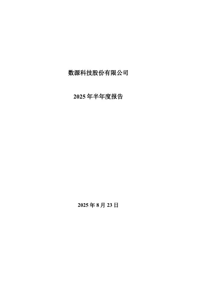 000909-ST数源：2025年半年度报告