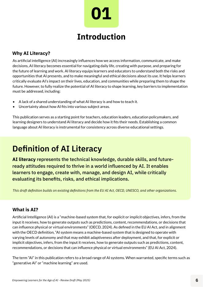 OECD经合组织：2025年赋能人工智能时代的学习者：中小学人工智能素养框架报告（英文版）_第6页