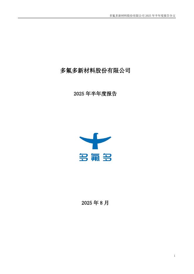 002407-多氟多：2025年半年度报告
