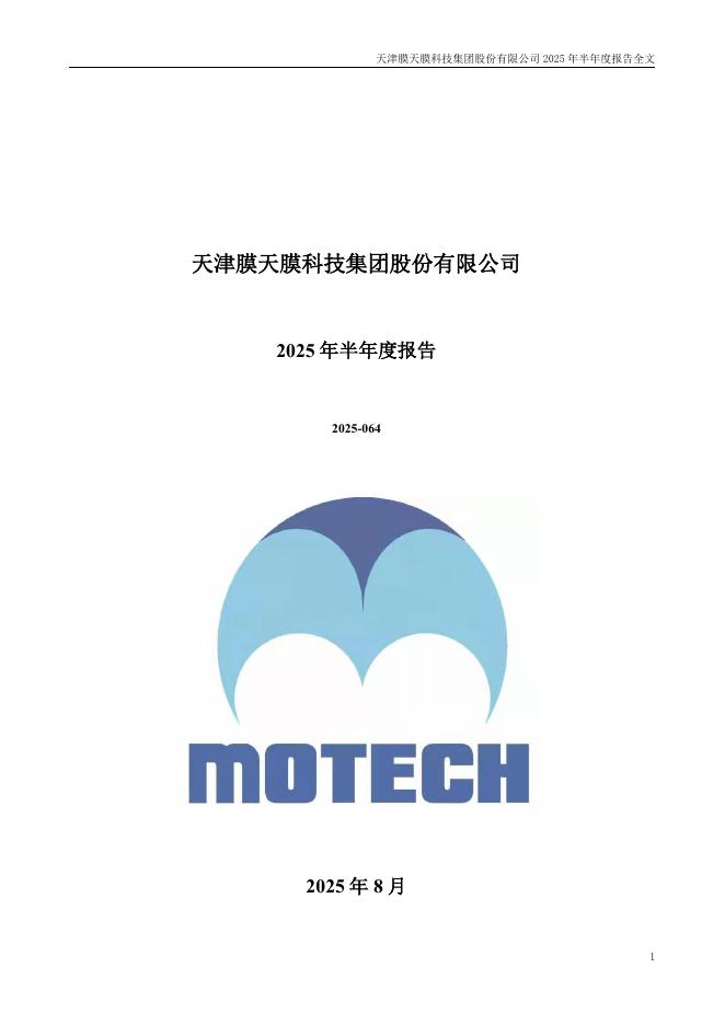 300334-津膜科技：2025年半年度报告