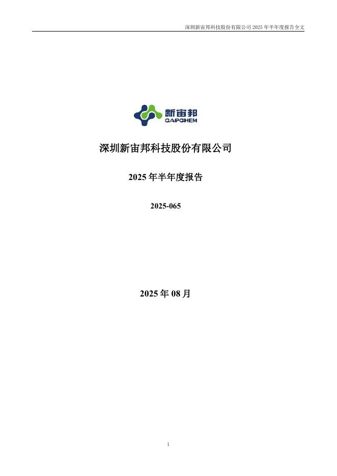 300037-新宙邦：2025年半年度报告