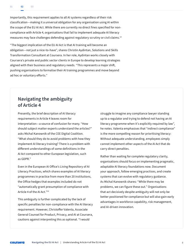 Coursera：2025年驾驭欧盟人工智能法案：打造具备人工智能素养的员工队伍实践指南（英文版）_第8页