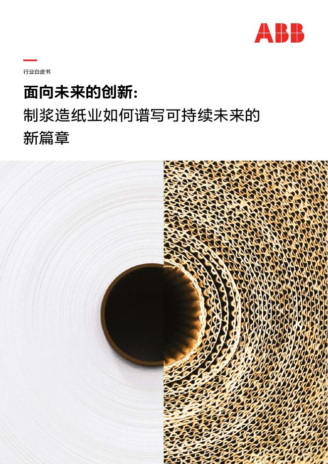 ABB：2025年面向未来的创新：制浆造纸业如何谱写可持续未来的新篇章白皮书海报