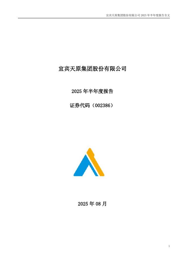 002386-天原股份：2025年半年度报告