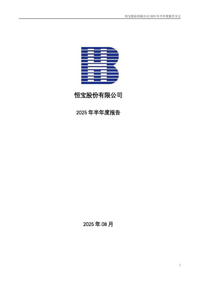 002104-恒宝股份：2025年半年度报告