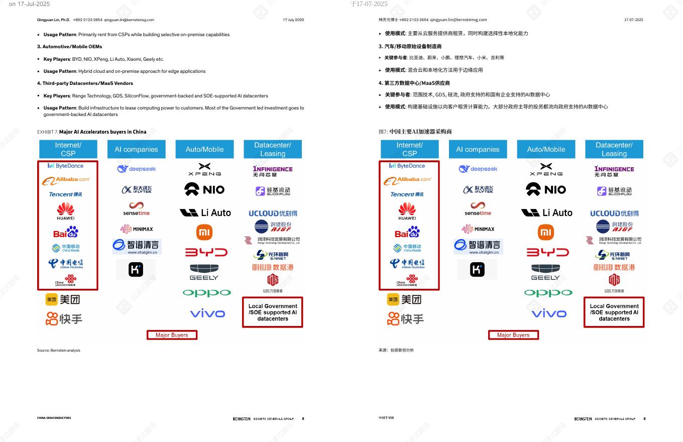 BERNSTEIN：2025年中国人工智能：评估中国人工智能芯片的供需情况报告（中英版）_第8页