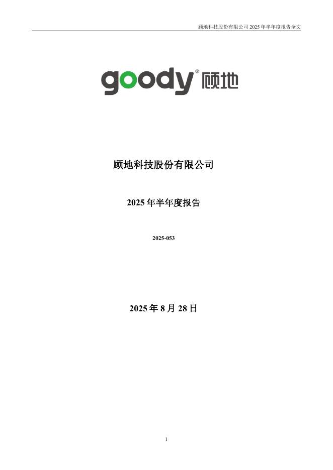 002694-顾地科技：2025年半年度报告