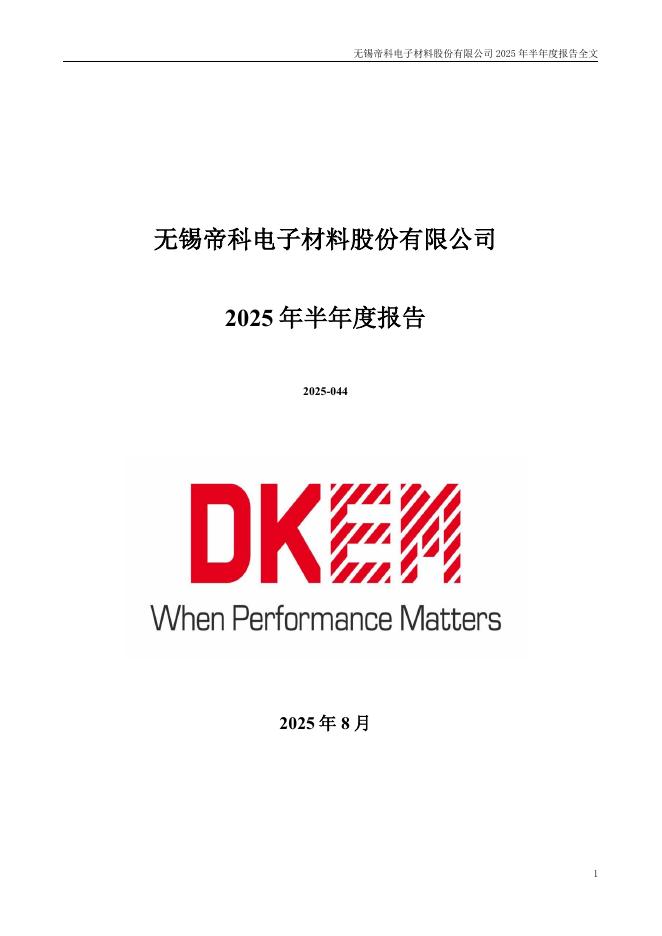300842-帝科股份：2025年半年度报告