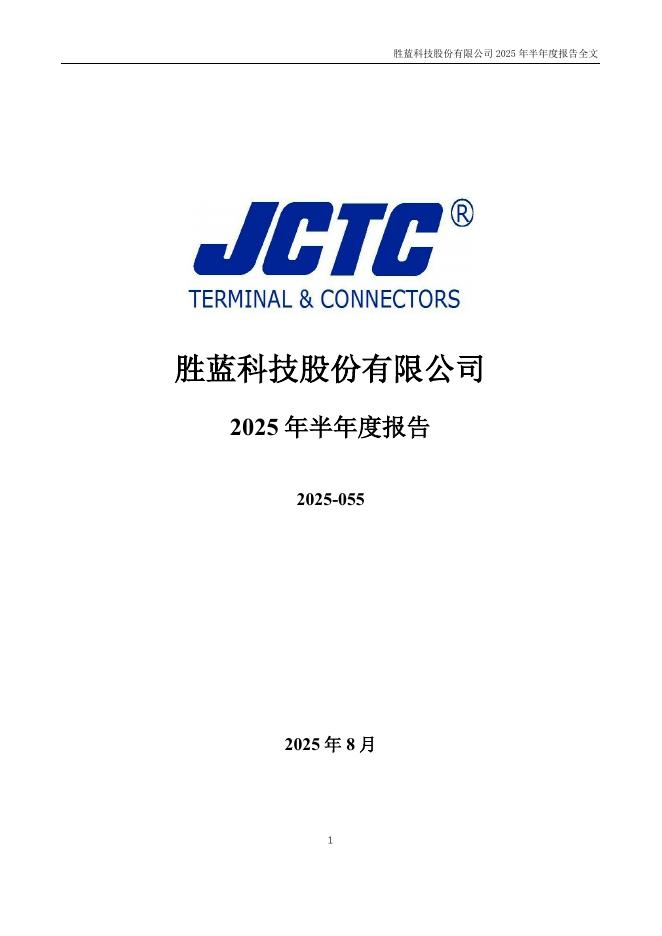 300843-胜蓝股份：2025年半年度报告