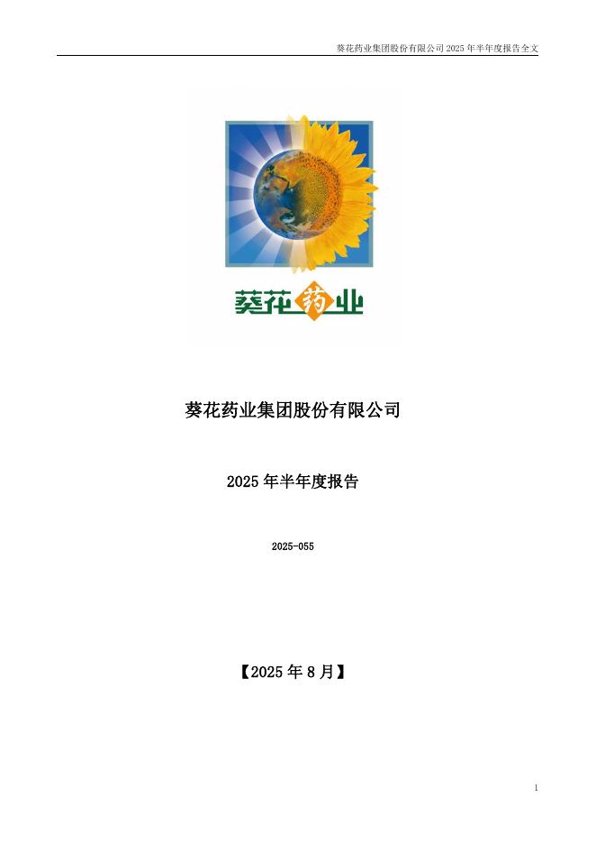 002737-葵花药业：2025年半年度报告