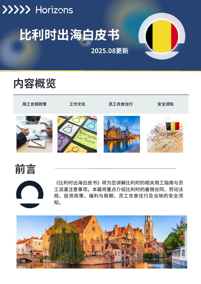 Horizons：2025年比利时出海白皮书海报