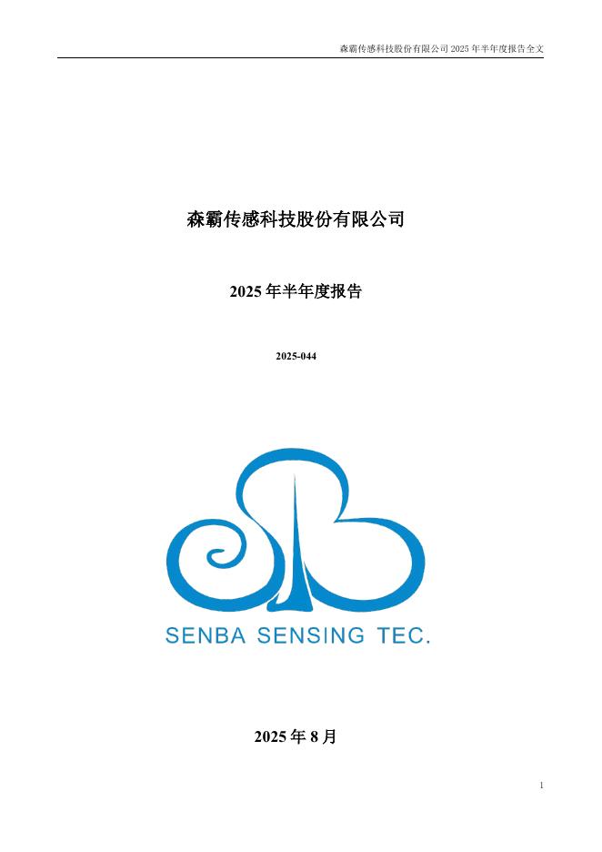 300701-森霸传感：2025年半年度报告
