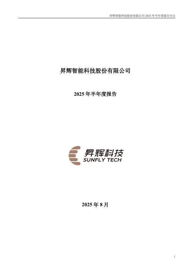 300423-昇辉科技：2025年半年度报告