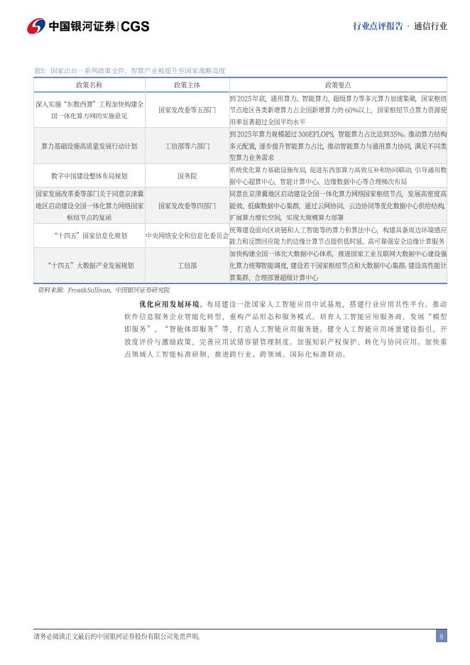 中国银河：通信行业行业点评报告：人工智能+方向明确，科技成长性再加强_第8页