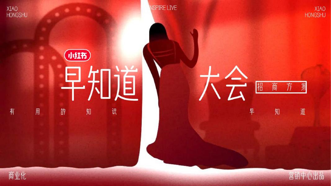 小红书《早知道大会》平台事件招商方案海报